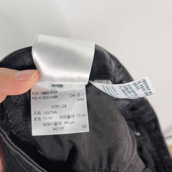 Levis Womens 29 Washed Black 721 High Rise Skinny Jeans Cotton Stretch - Picture 10 of 10